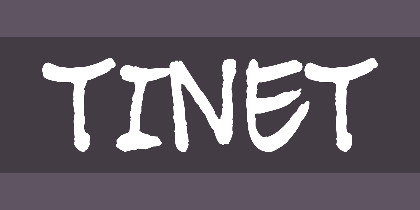 Beispiel einer Tinet Regular-Schriftart